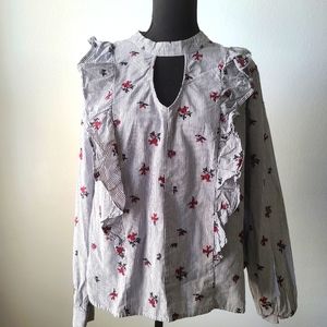 Ruffle flower long sleeve